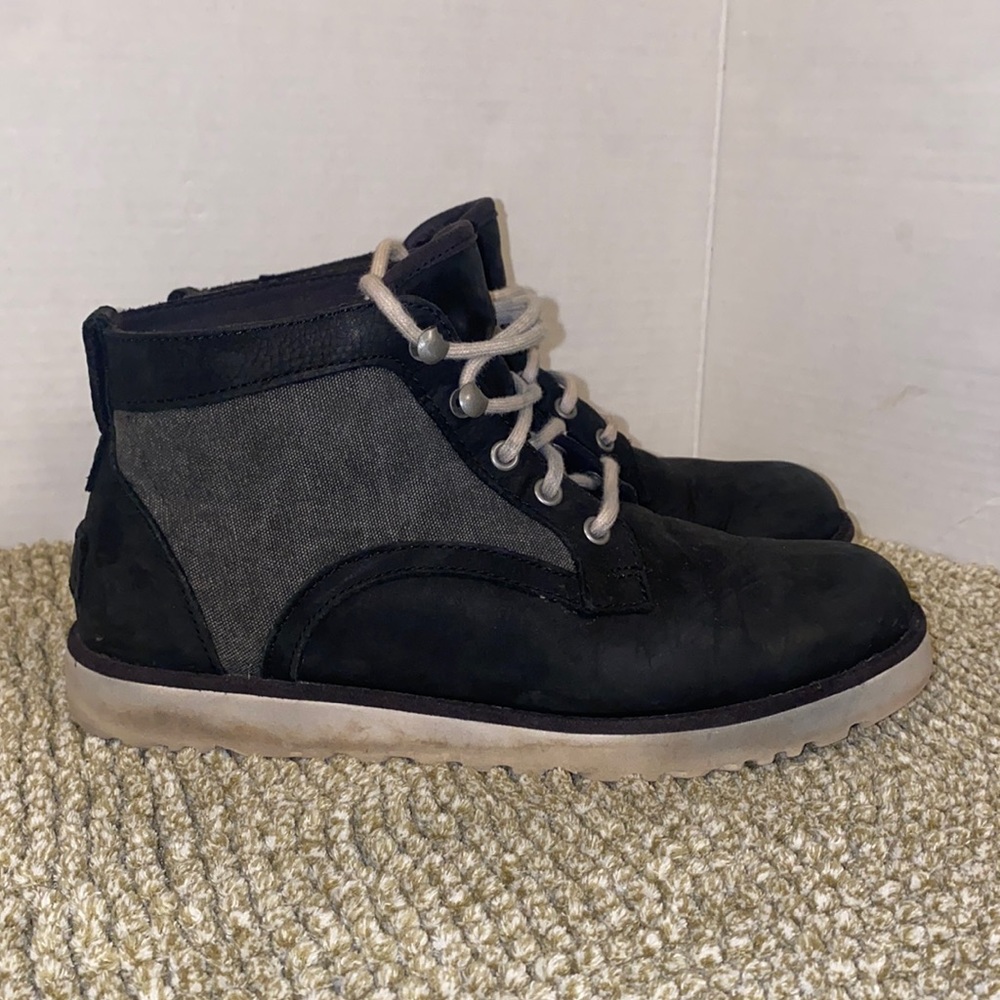 UGG Bethany Canvas Boot Water Resistant Chukka Boot Black and Gray Size 7.5 - Picture 6 of 13